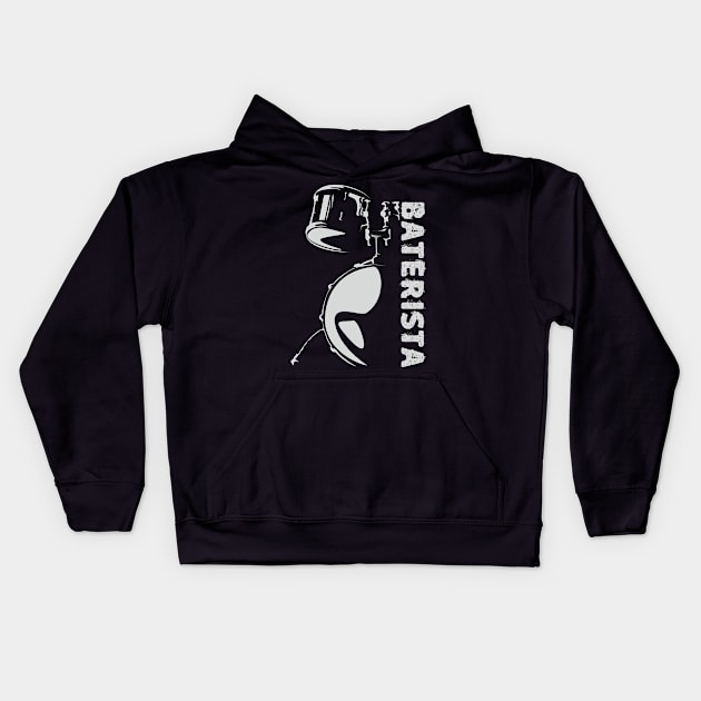 Baterista Kids Hoodie by drummingco